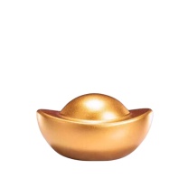 朱炳仁 小号元宝工艺品 一锭发财 约35*25*20MM