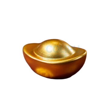 朱炳仁 小号元宝工艺品 一锭发财 约35*25*20MM