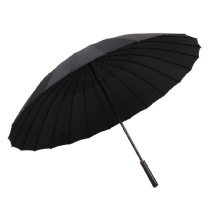 三极户外 Tripolar 24骨雨伞长柄雨伞 TP7017 长:86cm 撑开直径111cm (黑色)
