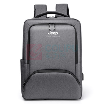 Jeep 硬壳电脑双肩包 P423078210 40*29*11cm (至臻黑/石墨灰(随机发货)) 硬壳电脑双肩包