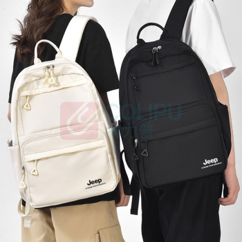 Jeep 电脑双肩包 P423078205 42*30*14cm (至臻黑/乳白色(随机发货)) 电脑双肩包