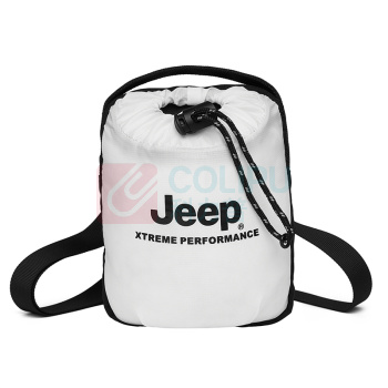 Jeep 户外单肩包 P233078275 17*4*13cm (黑色/白色(随机发货)) 户外单肩包