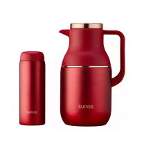 苏泊尔 SUPOR 星辰系列保温杯壶套装 TK2058Q 保温壶1.7L+保温杯380ML (浆果红)