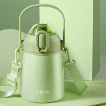 苏泊尔 SUPOR 一盖双饮大肚保温杯 KC80JW20 (牛油果绿)