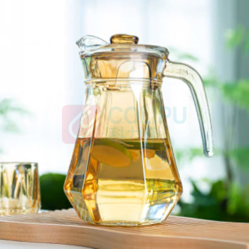 乐唯诗 玻璃冷水壶 杯子 凉水壶 玻璃家用大容量水瓶 凉白开水杯茶壶套装 冷水壶套装 【1壶4杯】