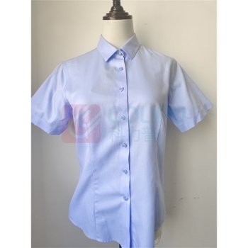艾菲格 短袖衬衣(男女款式) AFG002 175 (蓝色) 100%全棉成衣免