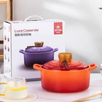彩冠 彩冠家居系列奢厨汤锅 JHT3725-1 3600ML  颜色：橙、绿、紫、粉、蓝、红，混色发货，包装率6