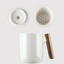 国产 木柄茶杯三件套 380ml