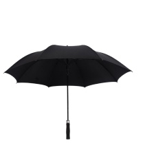 国产 长柄直杆雨伞 27寸 8骨纤维 黑胶 (黑色) 可定制印logo