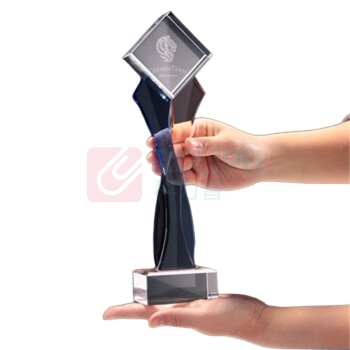 智始 水晶奖杯 27.5*7cm 公司年会颁奖纪念品 定制文字内容