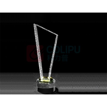 国产 水晶奖杯 定制 可刻字 23cm*8cm