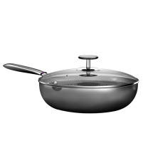 康巴赫 KOBACH 316L不锈钢煎炒两用锅 蜂窝全面屏花纹平底 JCG30D1 30cm