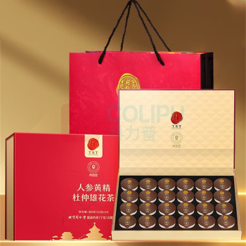 北京同仁堂 人参黄精杜仲雄花茶 360g/盒 24罐*15克