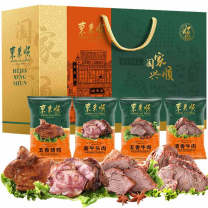 东来顺 阖家兴顺熟食礼盒 1150g 五香牛肉200g 清香牛肉200g 酱牛头肉200g 五香烧鸡550g