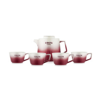 COSTA 陶瓷花茶套装 壶1L*1 , 杯180ml*4 