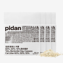 pidan 混合猫砂豆腐膨润土 木薯60%:30%:10%混合 2.4kg*4包