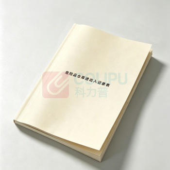科力普 COLIPU 危险品仓库出入记录表 A4 封面皮纹纸彩印 内页50张80克双胶 单面单黑