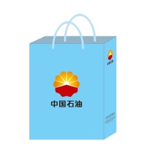 科力普 COLIPU 中国石油定制手提袋 420*325mm 牛皮纸 50个/包 (蓝) 80-100g