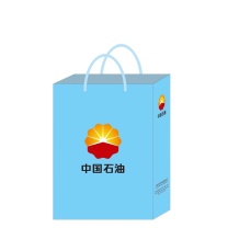 科力普 COLIPU 中国石油定制手提袋 380*280mm 牛皮纸 50个/包 (蓝) 80-100g