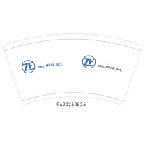 定制纸杯 300g+18g (see.think.act.加厚型) 9盎司 1000个/箱 10箱起订 采埃孚专用