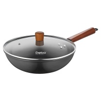 德铂 Debo 定制艾娜精铁炒锅 DEP-DZ323 32cm (黑色) 起订量:100个丝印或3D打印