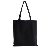 单肩帆布袋12安涤棉不含暗扣 小号-竖款 30*35cm (黑色) 起订量:1000个