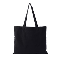单肩帆布袋12安涤棉不含暗扣 小号-横款 35*30cm (黑色) 起订量:1000个