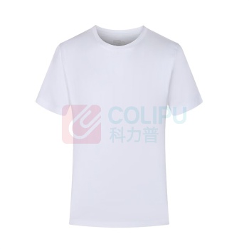 科力普 COLIPU 定制广告T恤 短袖 圆领 白色小T圆领T恤230g 100%新疆长绒棉,克重≥230g/㎡ ≤10件起订,印胸前背后LOGO,LOGO颜色5色,起订量300件