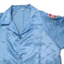 定制AUT工厂车间无尘长款工作服(防静电大褂)男女同款防护服 (蓝色) (蓝色) 起订量200件 泰科专用