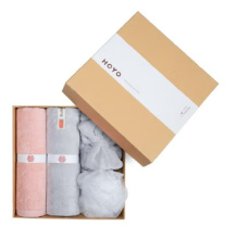HOYO 臻品长绒棉毛浴洗漱4件套 (LY4524浅灰色 / LY4525浅粉色,颜色随机) 起订量:100套,单色印刷