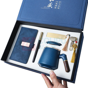 品卓好礼 礼盒 H3 一辈子陶瓷杯+笔+本子 (孔雀绿)