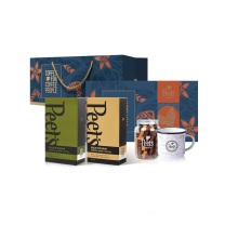 皮爷 Peet's Coffee 精选冻干咖啡礼盒 巴西红波旁3g*8颗/盒+百利冷萃3g*8颗/盒+太妃糖7g*15颗/罐+搪瓷杯350ml/个 礼盒礼袋装