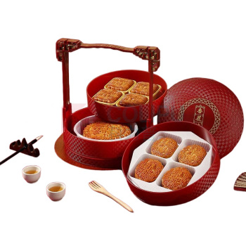 杏花楼 馨月提篮月饼礼盒 1.6kg 一件代发
