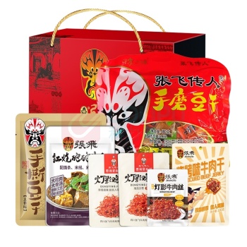 组合套装(张飞牛肉玄德礼盒1075g+回未香浓黄油蛋卷454g)