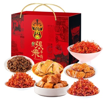 组合套装(张飞牛肉玄德礼盒1075g+回未香浓黄油蛋卷454g)