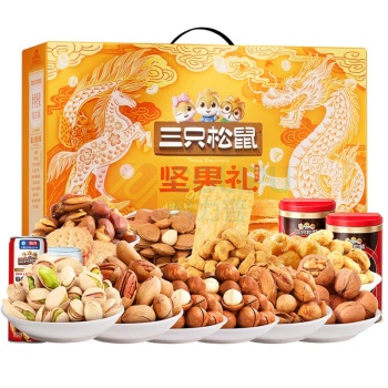 组合套装(纽麦福4.2全脂高钙纯牛奶250ML*24+三只松鼠繁华坚果零食+田园猎手937g)