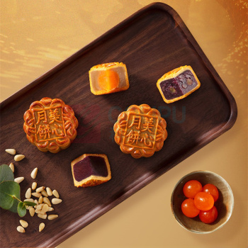 美心 Meixin 金枫秋意月饼礼盒 395g 顺丰京东一件代发