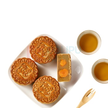 澳门英记 低糖双黄白莲蓉月饼 720g 顺丰京东一件代发
