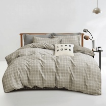 无印良品 精品全棉四件套 MJH-T2406 被套:200*230cm床单:230*250cm枕套:48*74cm*2 (格调)