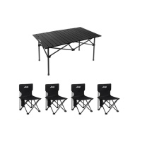 Jeep 桌椅套装(5件套) JP520225 椅子36*36*60CM*4把 桌子95*50*55CM (白色/黑色) 颜色请备注订单上