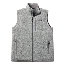 Jeep 男式抓绒马甲 J432094973 S/M/L/XL/2XL/3XL/4XL (品牌黑/夜空蓝/月岩灰) 颜色/尺码请备注订单上
