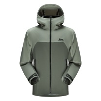 Jeep 两层半冲锋衣(男女同款) J412074099 S/M/L/XL/2XL/3XL/4XL (品牌黑/灰石绿/远山灰/烟海蓝) 颜色/尺码请备注订单上