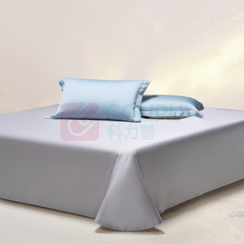 罗莱 LUOLAI 100支全棉贡缎四件套 柔纱序曲 枕套:48*74cm*2 被套:220*250cm*1 床单:270*250cm*1