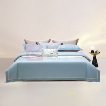 罗莱 LUOLAI 100支全棉贡缎四件套 柔纱序曲 枕套:48*74cm*2 被套:220*250cm*1 床单:270*250cm*1
