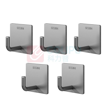 优勤 不锈钢304单钩*5+免钉胶12G*2 JR-001BXG304DG-QHS# ZP-MDJ-12G (枪灰)