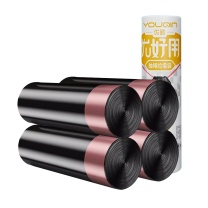 优勤 大号抽绳垃圾袋45*50-4卷60只 JR-CSLJD45*50-YSH2J30Z#*4 (黑色)