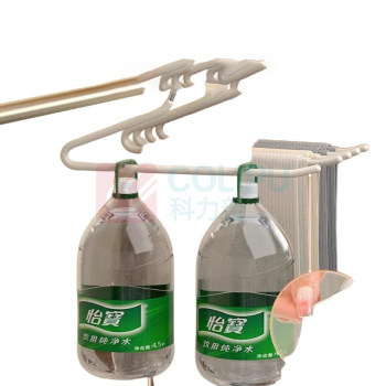 优勤 正向鹅颈裤架10只装 JR-T1101ZXEJKJ5ZZ-MBS#-723*2 (米白色)