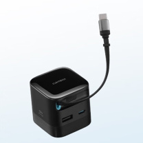 CUKTECH 酷态科 自带伸缩线 大陆版 2C1A 单体 AD653W 65W (玉黑)