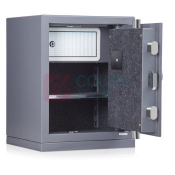 得力 deli 电子密码保管箱 3643A 外480*380*320mm内280*355*225mm (浅灰) 31kg