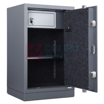 得力 deli 电子密码保管箱 3646A 外800*480*400mm内530*460*320mm (浅灰) 61.5kg